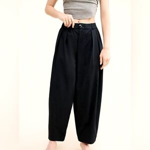 NWT Maeve Anthropologie Curve Poplin Barrel Pants cotton size S $128
